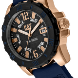 CAT Steel Barricade Blue & Rose Gold Men’s Watch | AR.191.26.639