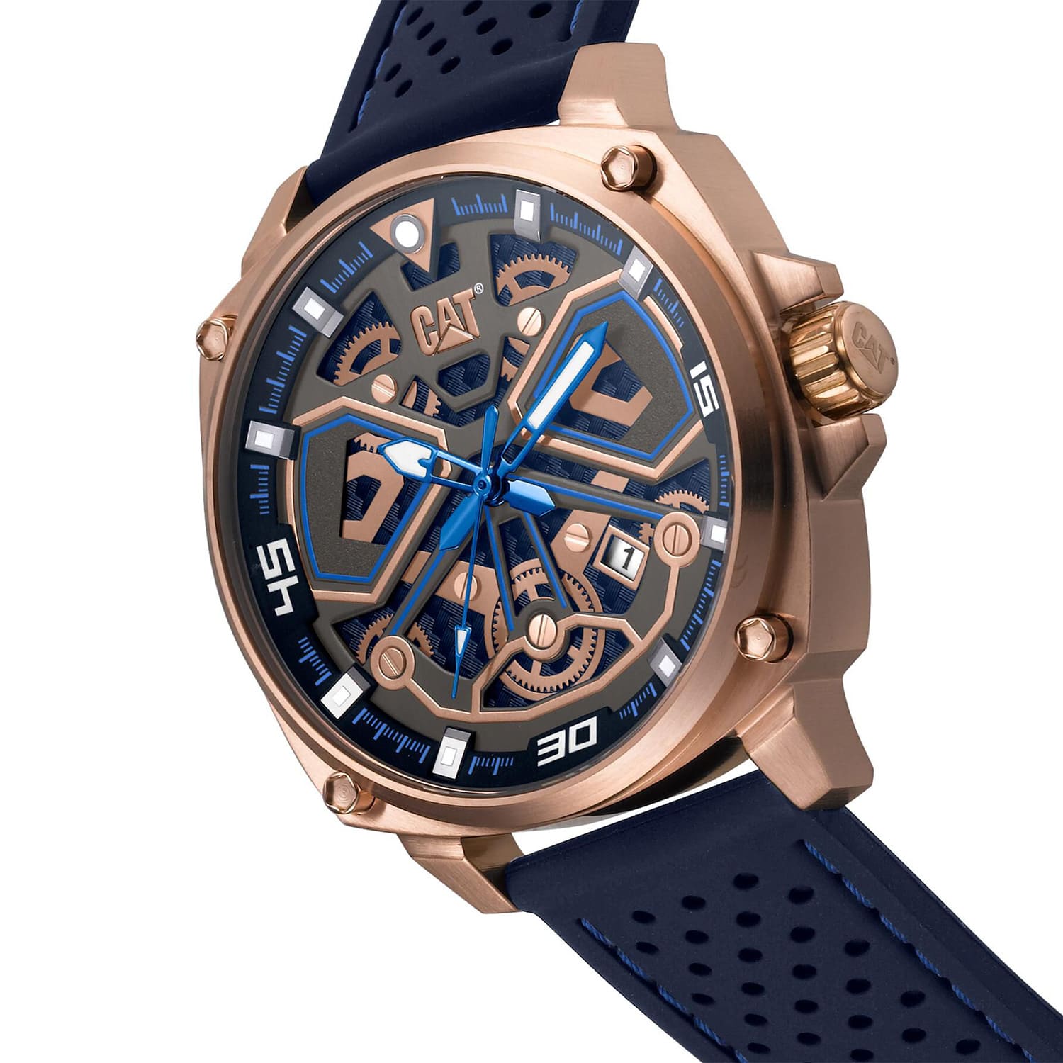 CAT Tokyo Black Dial Calendar Leather Men’s Watch | AJ.191.21.126