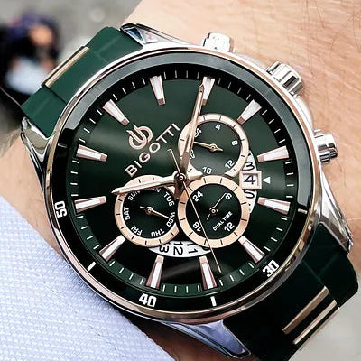 Bigotti Stainless Steel Chronograph Black Dial Men's Watch | BG.1.10472-5