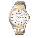 Citizen White Dial Two Tone Stainless Steel Men’s Watch | BF5004-93A