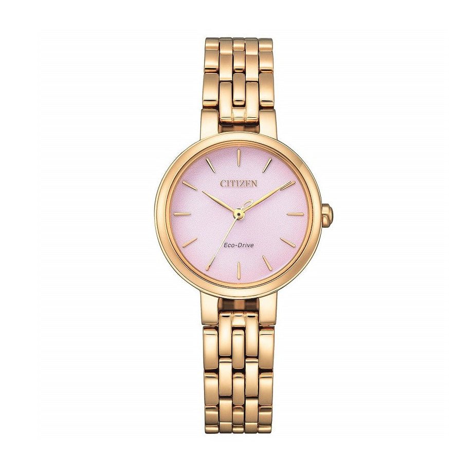 Citizen Eco - Drive Pink & Rose Gold Stainless Steel 29mm Women's Watch | EM0993 - 82X | TIME Watches