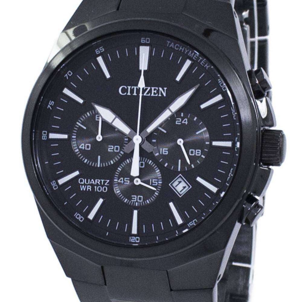 Citizen Quartz Chronograph Black Stainless Steel Men's Watch | AN8175 - 55E | Time Watch Specialists