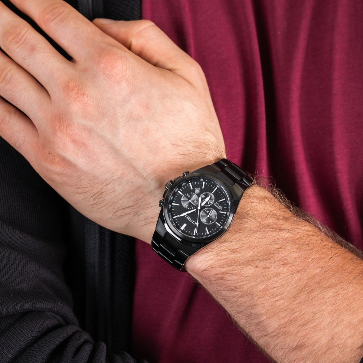 Citizen Quartz Chronograph Black Stainless Steel Men's Watch | AN8175 - 55E | Time Watch Specialists