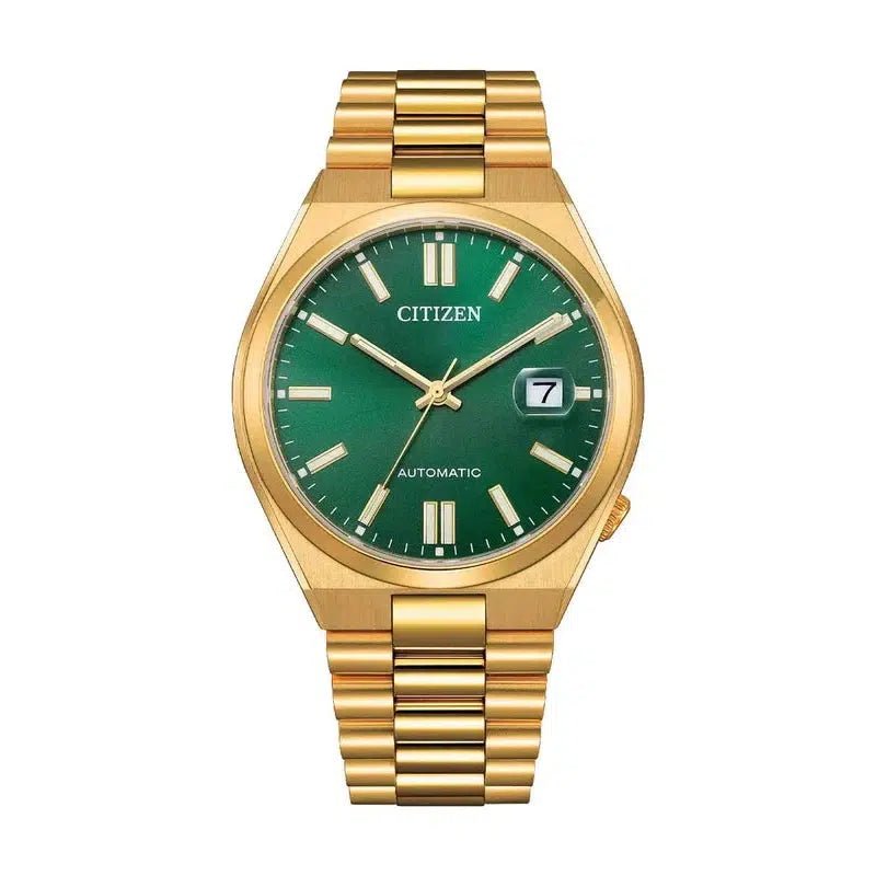 Citizen Tsuyosa Green & Rose Gold Stainless Steel 40mm Men's Watch | NJ0152-51X | TIME Watches