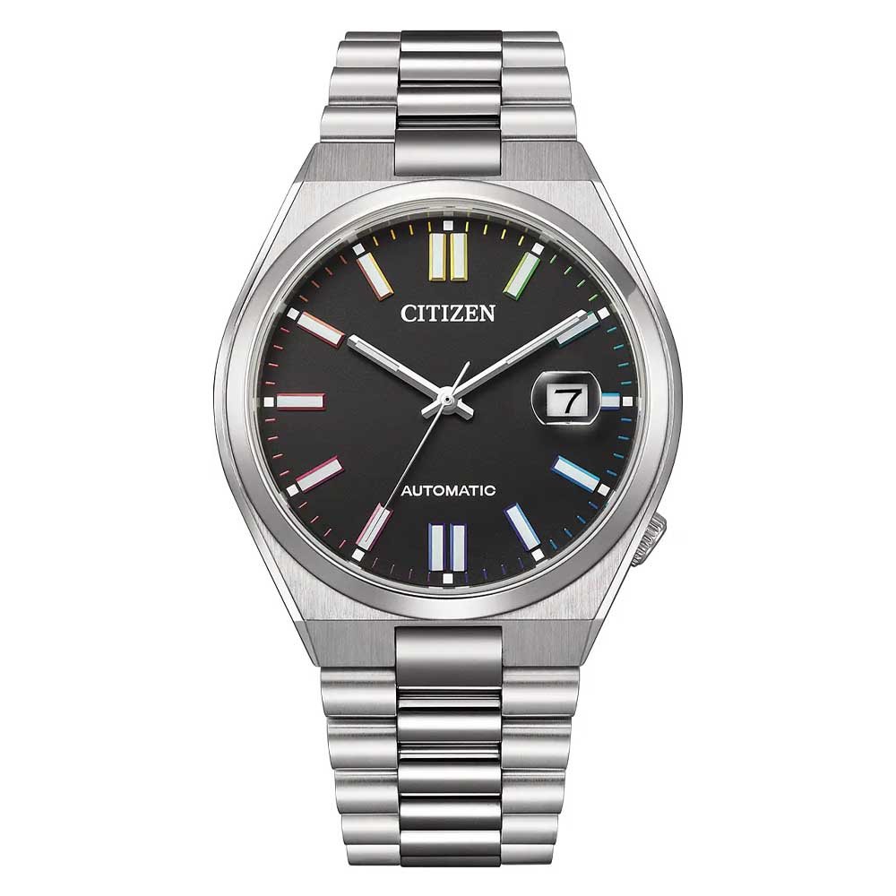 Citizen Tsuyosa Stainless Steel Automatic Rainbow Hours Black Dial Men's Watch | lNJ0151 - 53E | TIME Watches