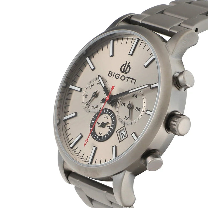 Bigotti Grey Multi-Dial Calendar Grey Dial Stainless Steel Strap | BG.1.10135-4