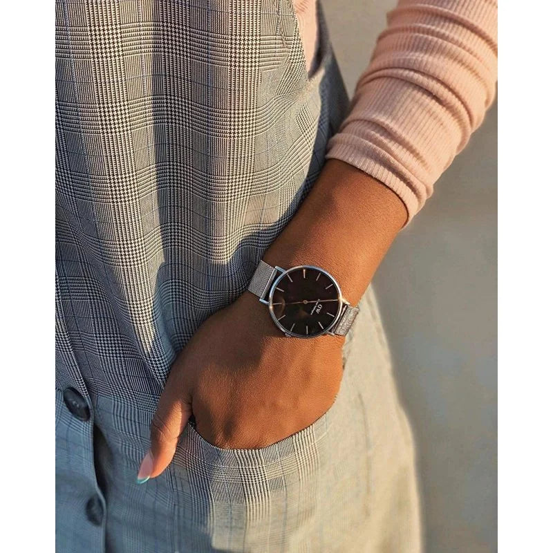 Daniel Wellington Classic Petite Sterling Black Women's Watch | DW00100304