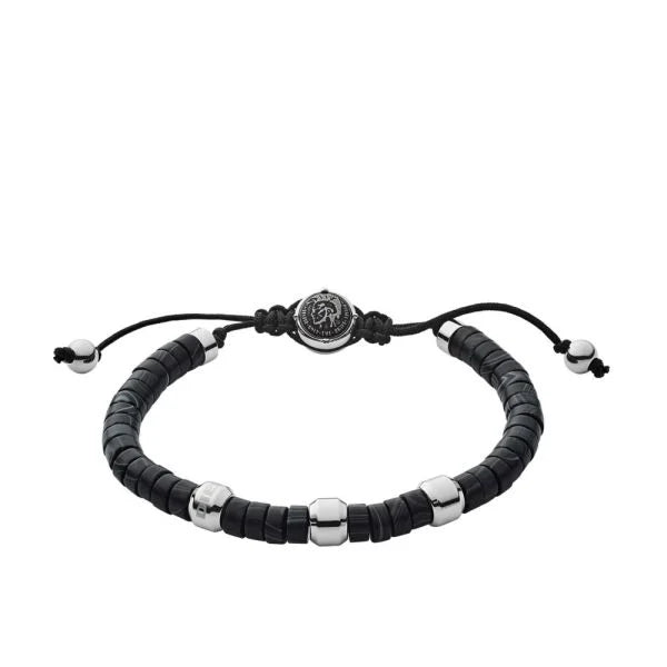Diesel Black Semi - Precious Beaded Men's Bracelet | DX1121040 | TIME Watches