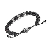 Diesel Black-Tone Semi-Precious Beaded Men's Bracelet | DX1101040 | Time Watch Specialists
