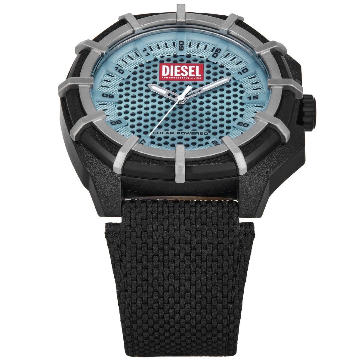 Diesel Framed Blue Dial and Black Leather 46mm Men's Watch | DZ4679 | TIME Watches