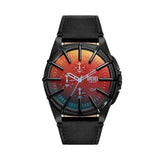 Diesel Framed Chronograph Black Leather Men's Watch | DZ4658 | Time Watch Specialists