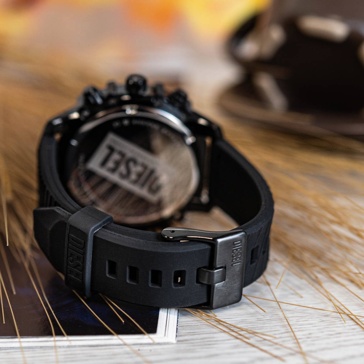 Diesel Griffed Chronograph, Black Stainless Steel Men's Watch and Bracelet Set|DZ4650SET | TIME Watches