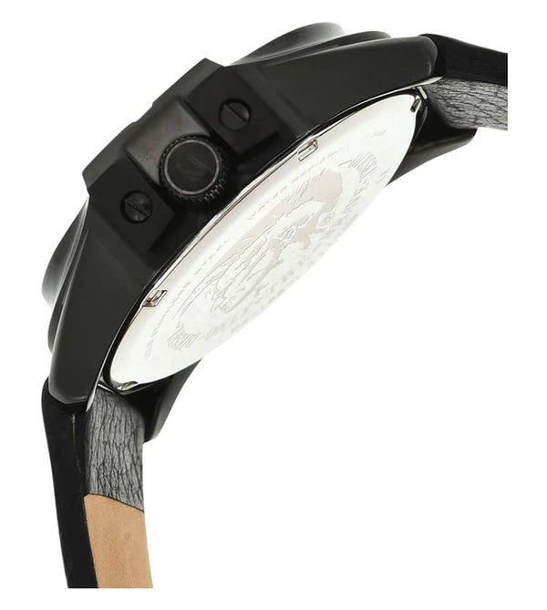 Diesel Master Chief Three - Hand Black Leather Men's Watch | DZ1657 | Time Watch Specialists