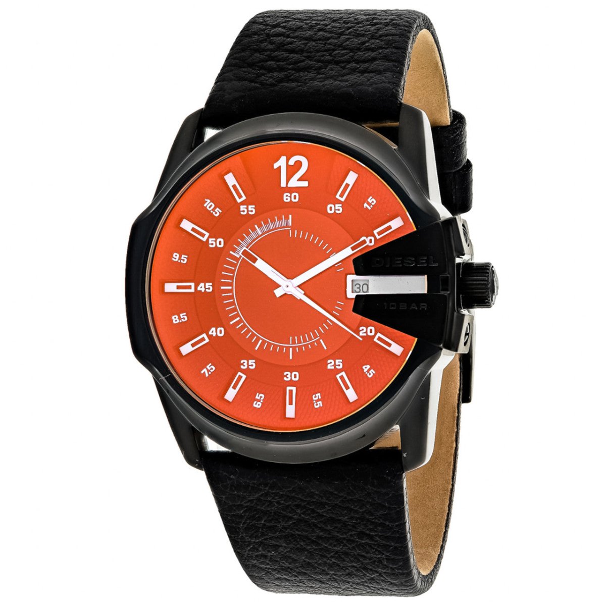 Diesel Master Chief Three - Hand Black Leather Men's Watch | DZ1657 | Time Watch Specialists