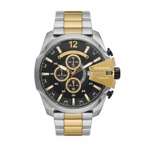 Diesel Mega Chief Chronograph Two - Tone Stainless Steel Men's Watch | DZ4581 | Time Watch Specialists