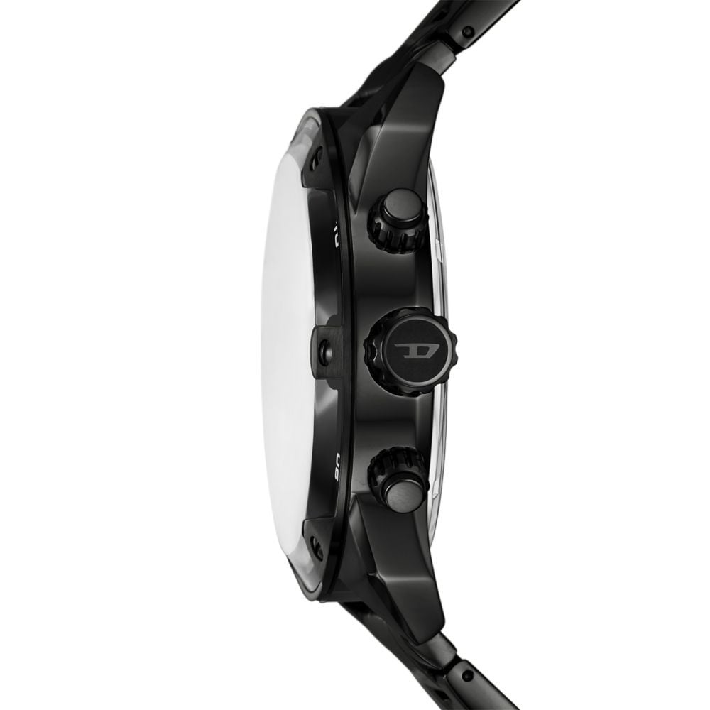 Diesel Mega Chief Black Dial Chronograph Leather Men's Watch | DZ4691