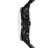 Diesel Mega Chief Black Dial Chronograph Leather Men's Watch | DZ4691
