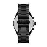 Diesel Mega Chief Black Dial Chronograph Leather Men's Watch | DZ4691