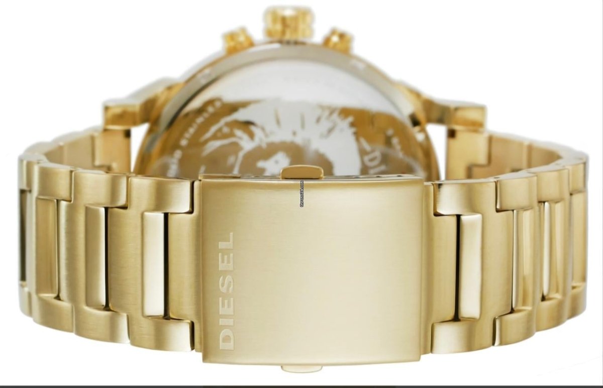 Diesel Mr. Daddy 2.0 Black & Gold Stainless Steel 57mm Men's Watch | DZ7333 | TIME Watches