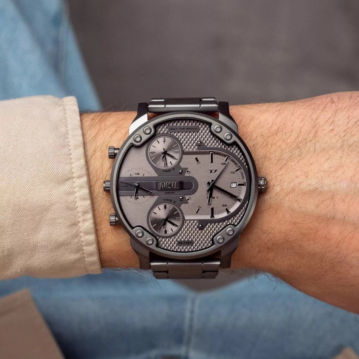 Diesel Mr Daddy Slim Gunmetal Chrono Men’s Watch | DZ7487 | TIME Watches