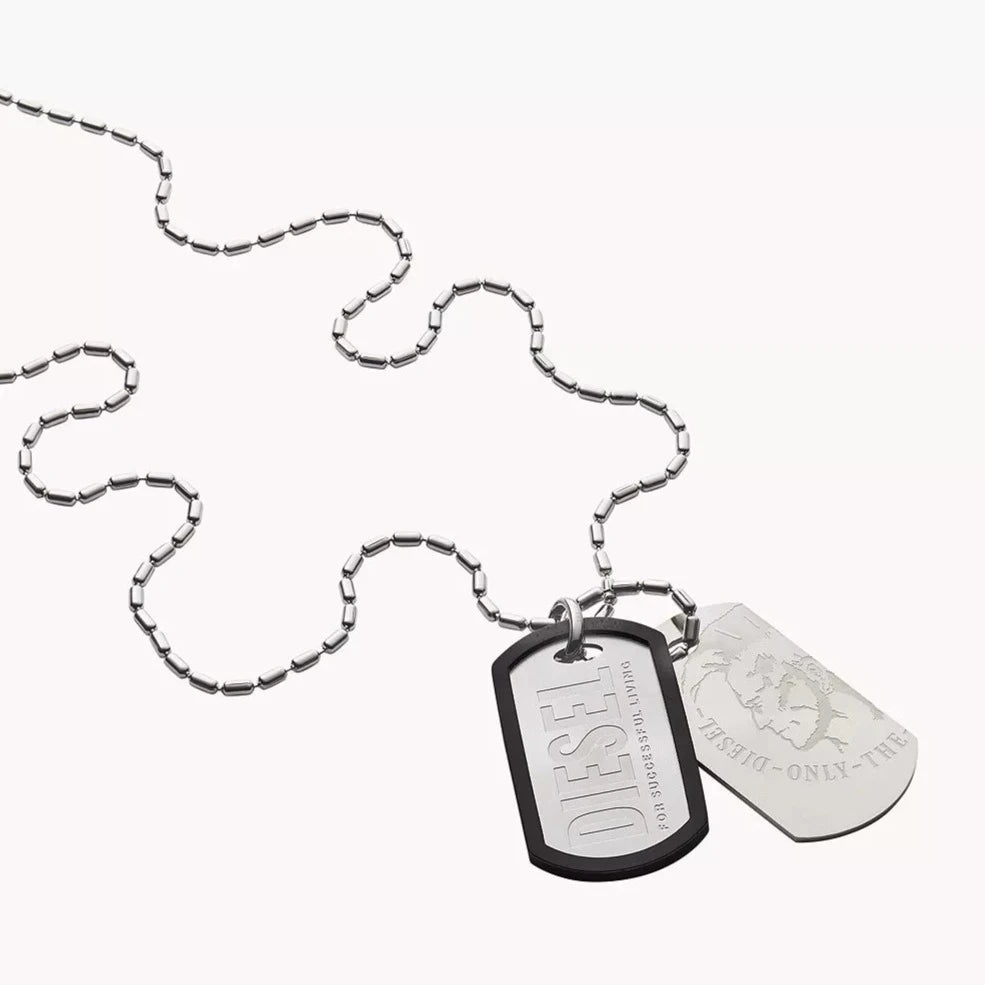 Diesel Silver Stainless Steel Men's Necklace | DX0011040 | TIME Watches