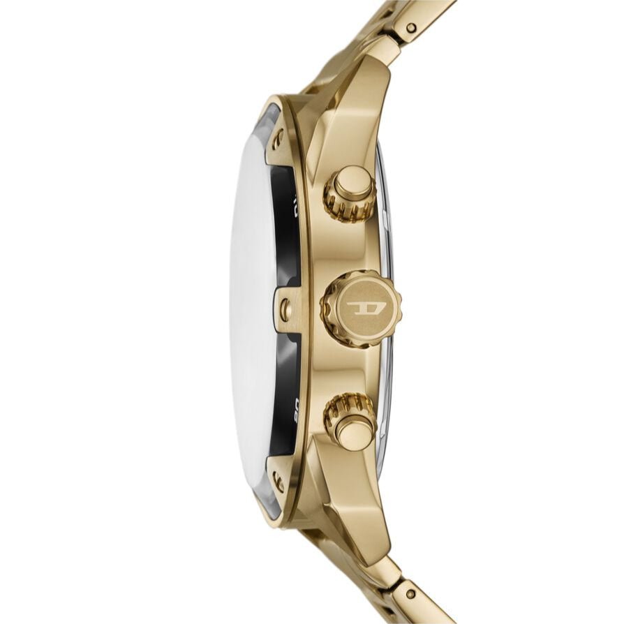 Diesel Spiked Black Dial Gold - Tone Stainless Steel Men's Watch | DZ4678 | TIME Watches