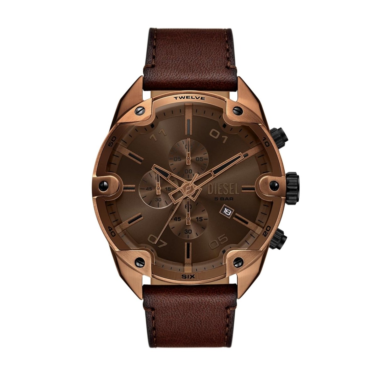 Diesel Spiked Brown Men's Watch | DZ4698 | TIME Watches