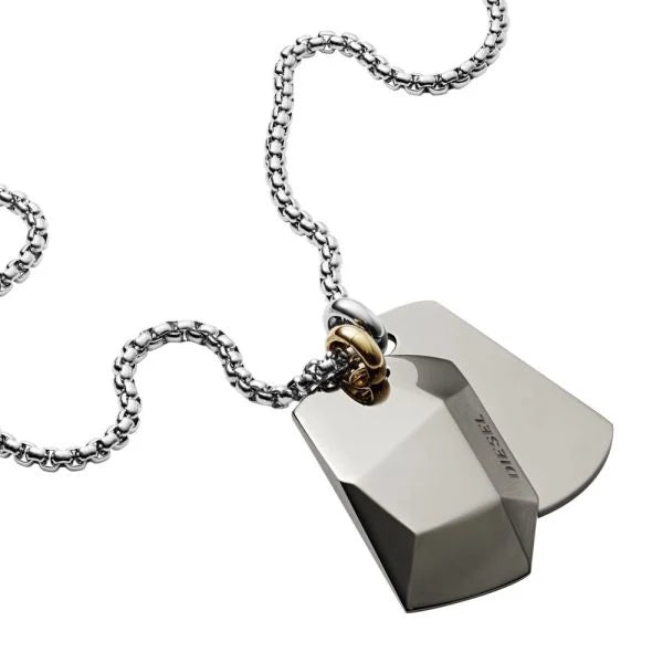 Diesel Stainless Steel Dog Tag Men's Necklace | DX1143040 | TIME Watches