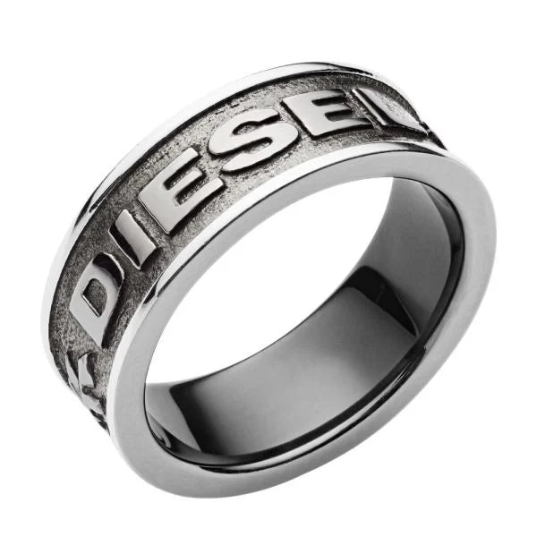 Diesel Stainless Steel Gunmetal Men's Ring | DX110806019 | Time Watch Specialists