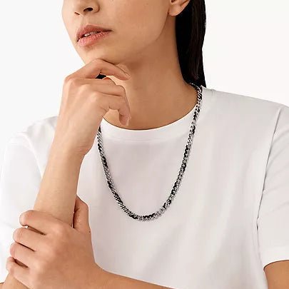 Diesel Two - Tone Stainless Steel Chain Unisex Necklace | DX1499931 | Time Watch Specialists