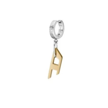 Diesel Two-Tone Stainless Steel Hoop Unisex Earrings | DX1419931 | Time Watch Specialists