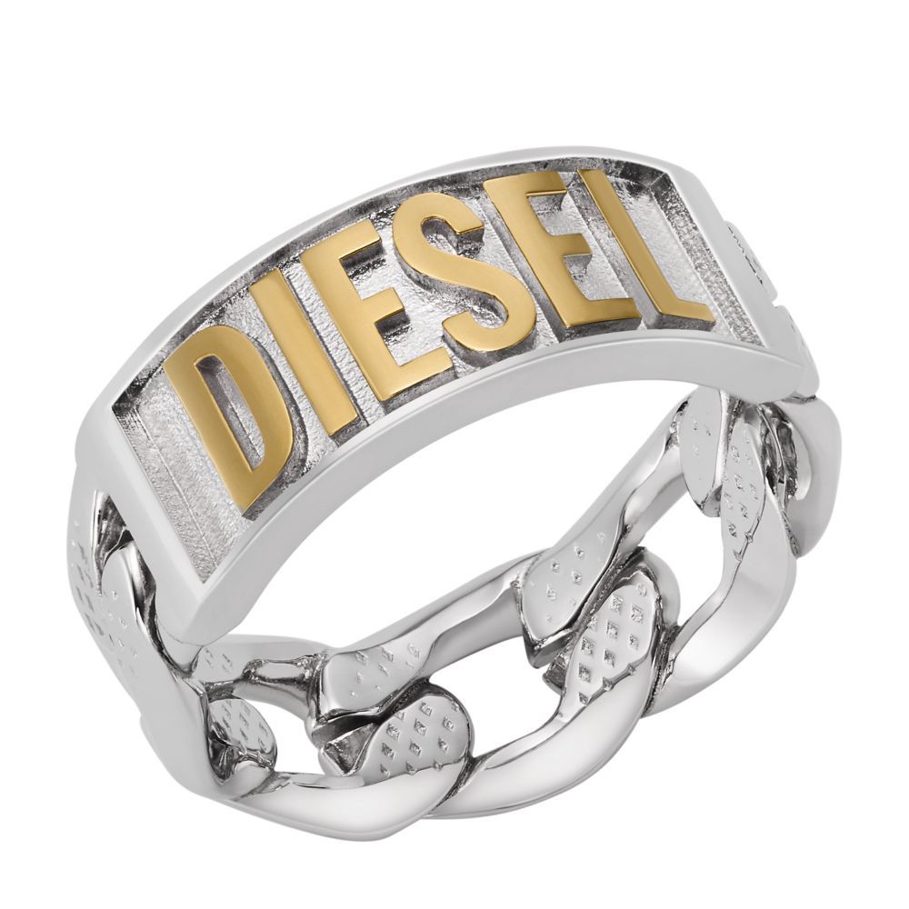 Diesel Two - Tone Stainless Steel Men's Band Ring | DX142093120 | Time Watch Specialists