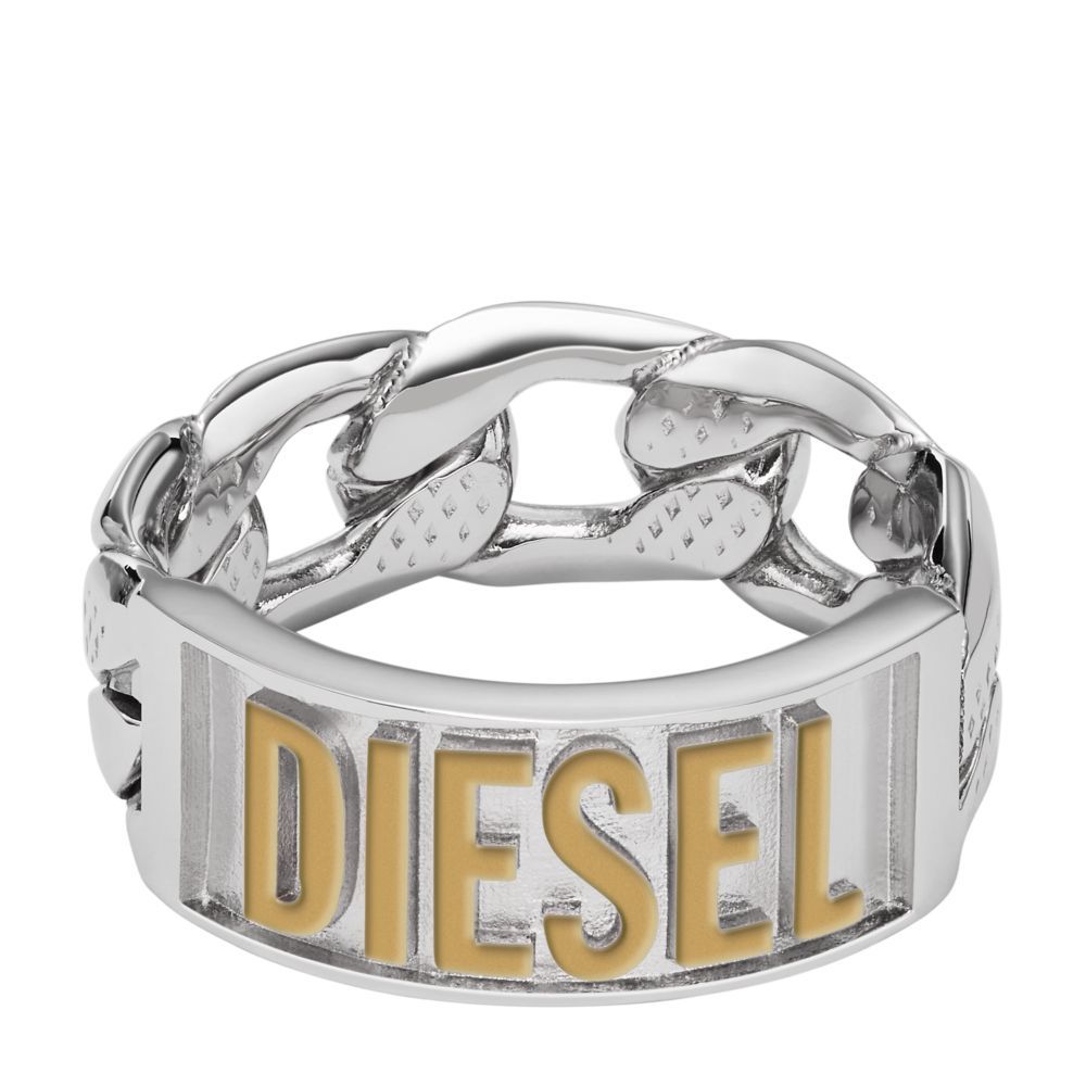 Diesel Two - Tone Stainless Steel Men's Band Ring | DX142093120 | Time Watch Specialists
