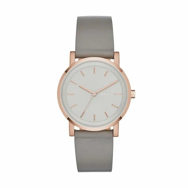 DKNY Soho Mother of Pearl Dial and Rose Gold Leather 34mm Women's Watch | NY2341 | TIME Watches