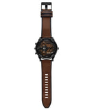 Diesel Mr. Daddy Slim Chronograph Brown Leather Strap Men's Watch  | DZ7492