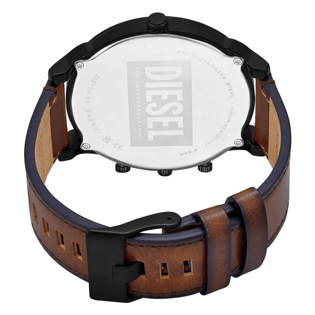 Diesel Mr. Daddy Slim Chronograph Brown Leather Strap Men's Watch | DZ7492