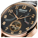 Ingersoll The Hawley Black Automatic Black Leather Men's Watch | I04602