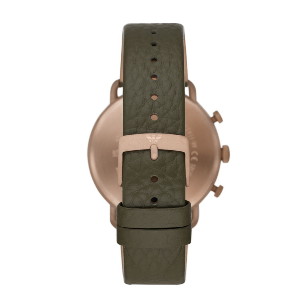 Emporio Armani Aviator Rose Gold Dial and Green Leather 44mm Men's Watch | AR11421
