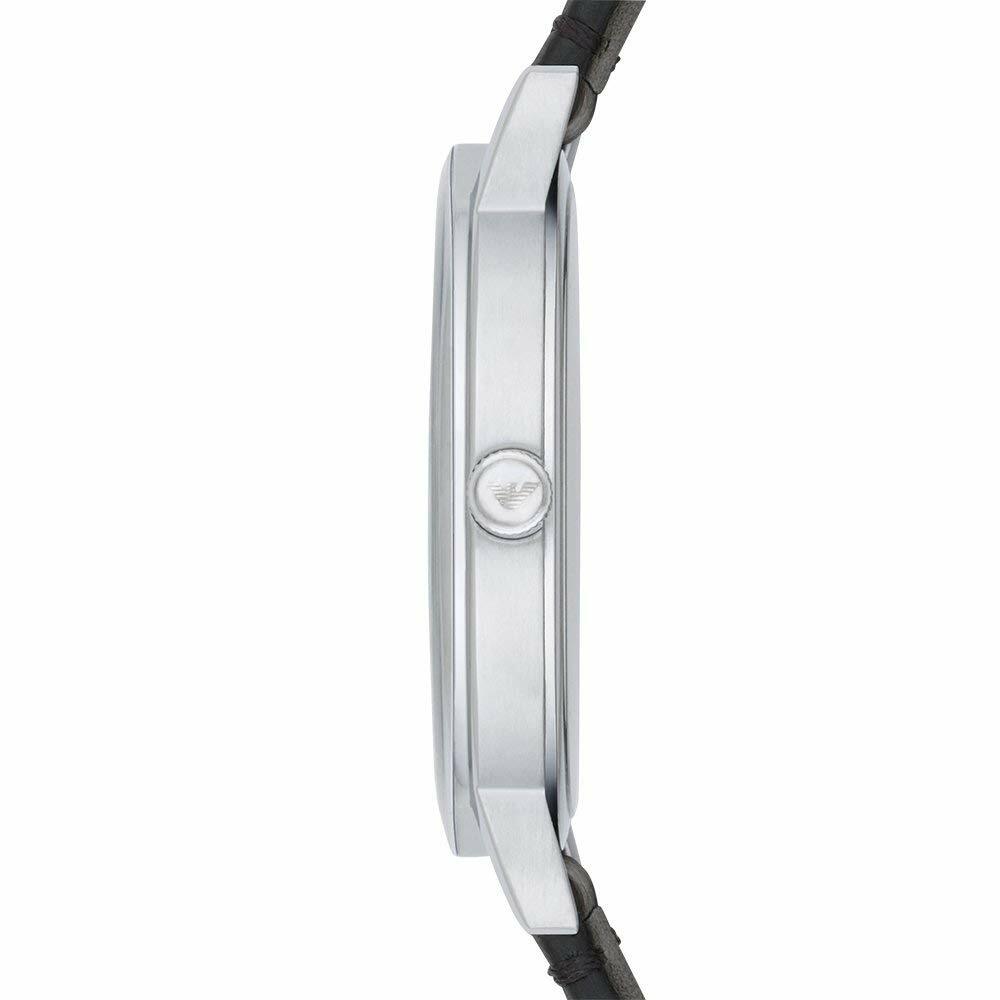 Emporio Armani Classic Black Dial and Black Leather 42mm Men's Watch | AR11013