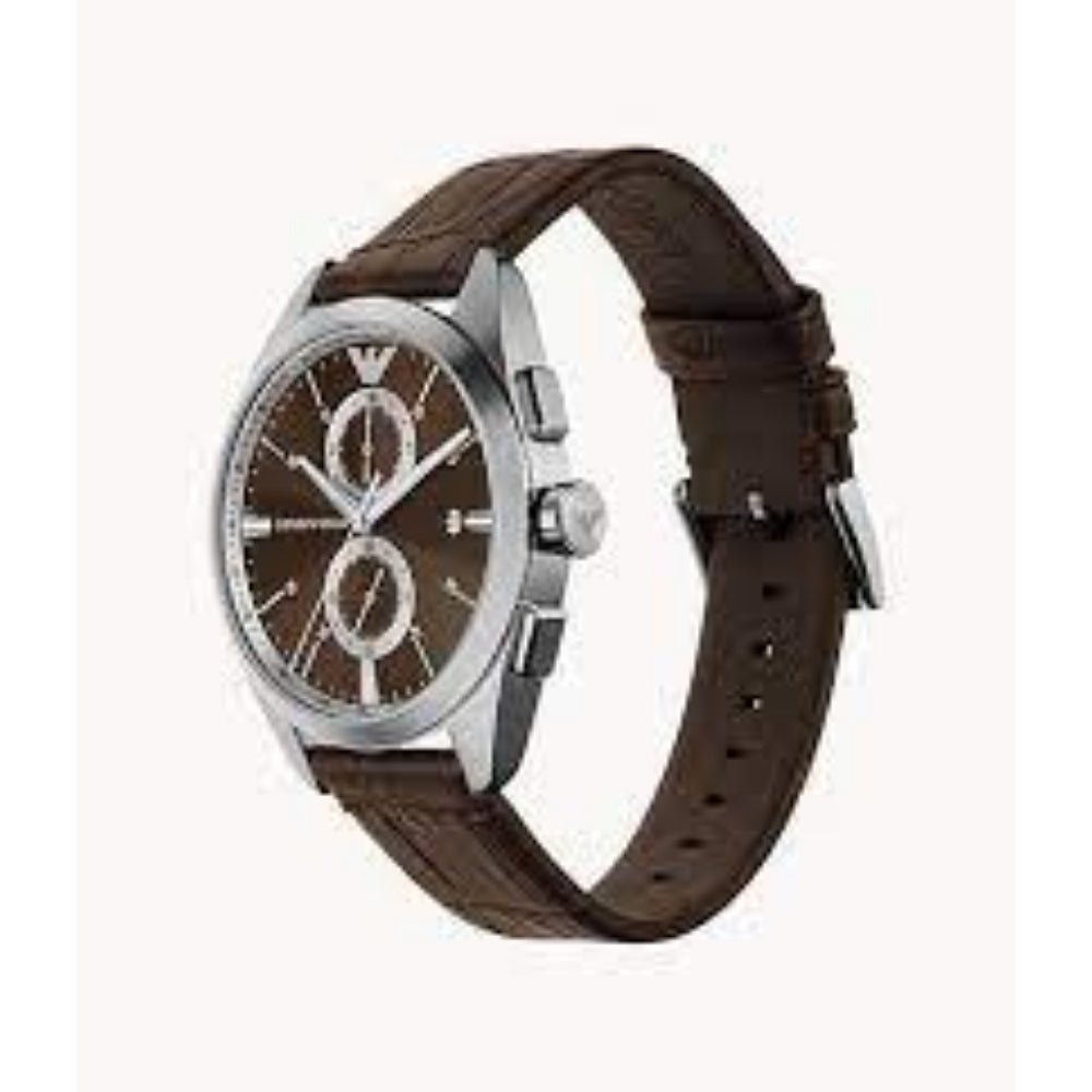 Emporio Armani Classic Brown Dial and Brown Leather 44mm Men's Watch | AR11482