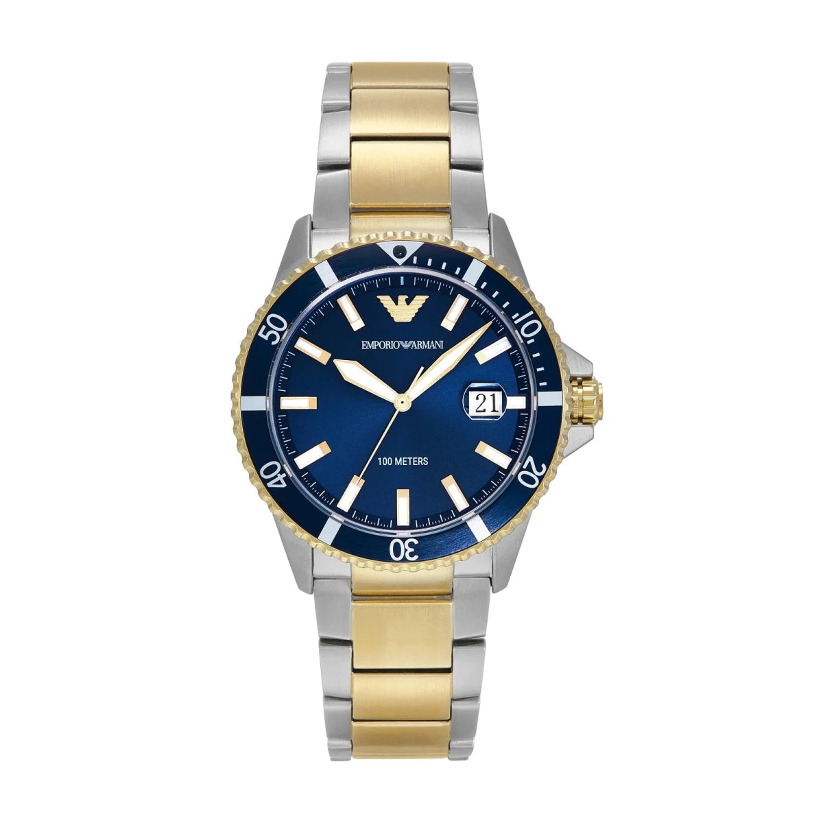 Emporio Armani Chronograph Black Dial and Black Leather 43mm Men's Watch | AR11682 | TIME Watches
