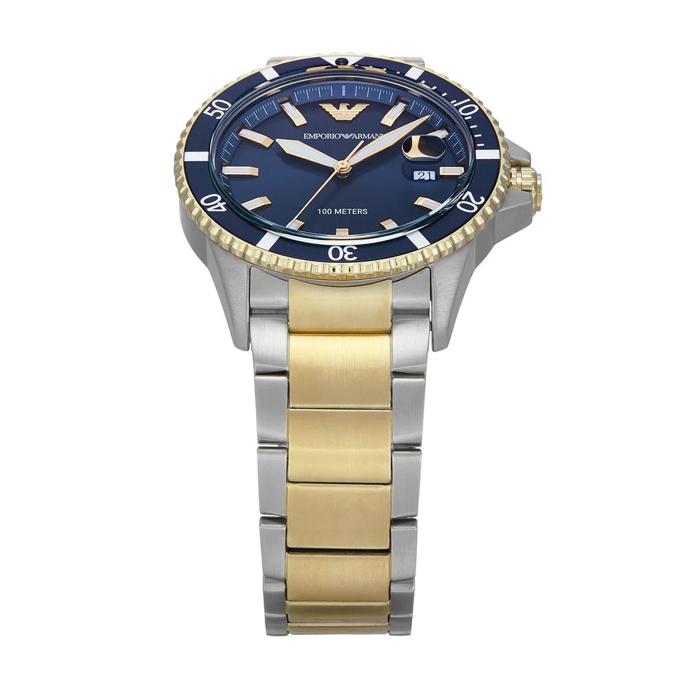 Emporio Armani Chronograph Black Dial and Black Leather 43mm Men's Watch | AR11682 | TIME Watches