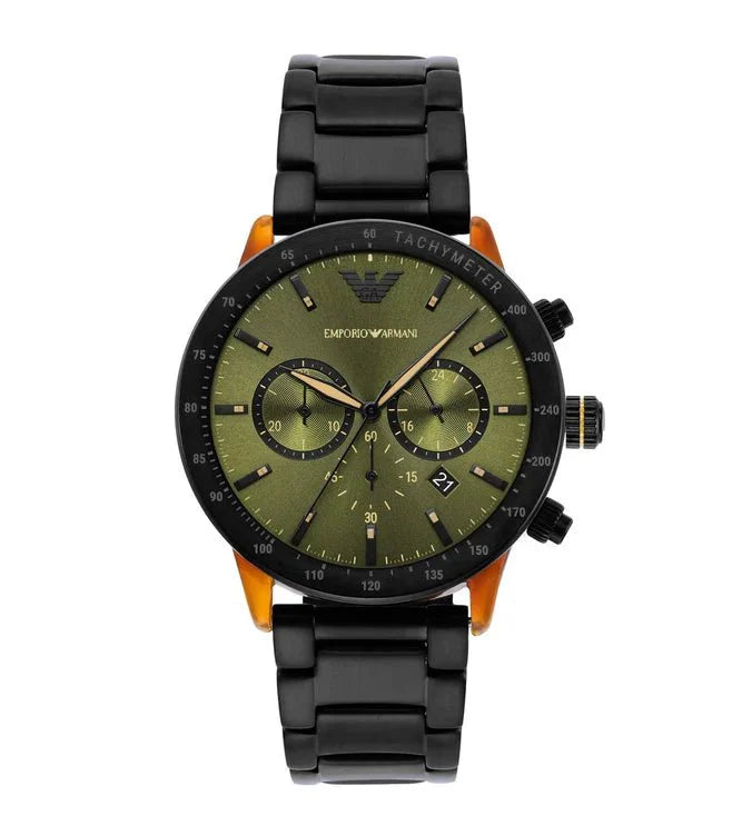 Emporio Armani Chronograph Blue Dial and Blue Stainless Steel 43mm Men's Watch | AR11548