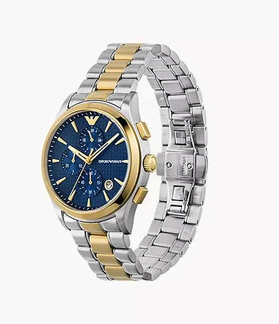 Emporio Armani Chronograph Two-Tone Dial and Two-Tone Stainless Steel 42mm Men's Watch | AR11579