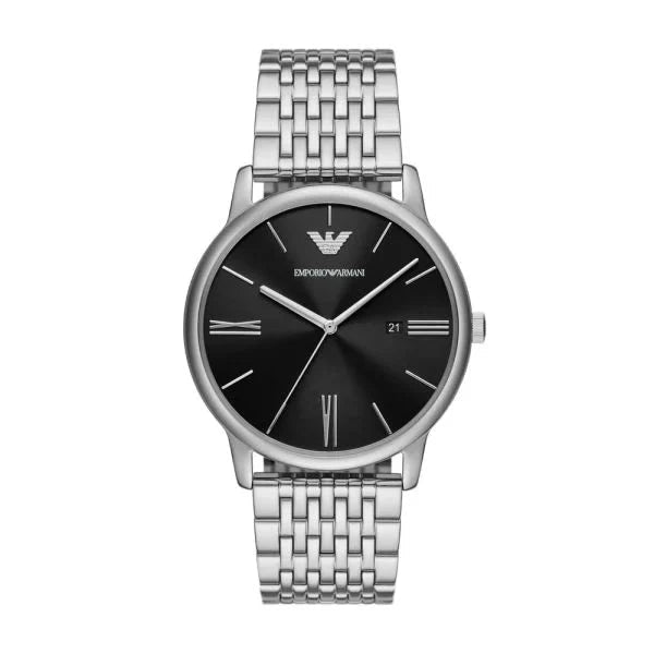 Emporio Armani Classic Black Dial and Black Stainless Steel 42mm Men's Watch | AR11600 | TIME Watches