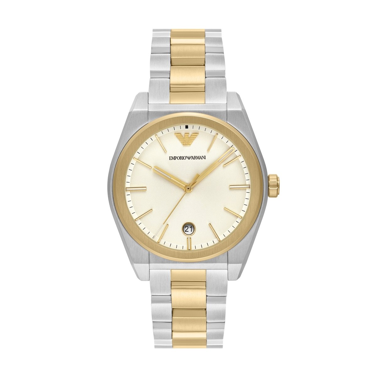 Emporio Armani Classic Cream Dial and Two - Tone Stainless Steel 41mm Men's Watch | AR11716 | TIME Watches