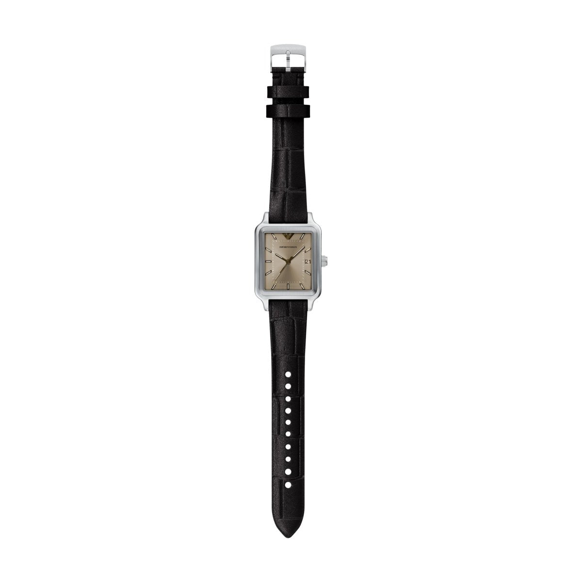 Emporio Armani Diego Silver Dial and Brown Leather 36mm Men's Watch | AR11756 | TIME Watches