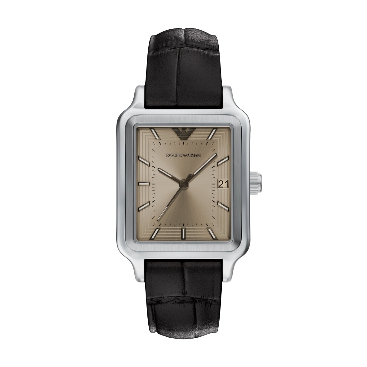 Emporio Armani Diego Silver Dial and Brown Leather 36mm Men's Watch | AR11756 | TIME Watches
