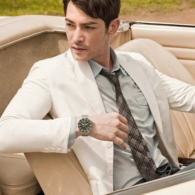 Emporio Armani Diver Two-Tone Dial and Two-Tone Stainless Steel 44mm Men's Watch | AR11361
