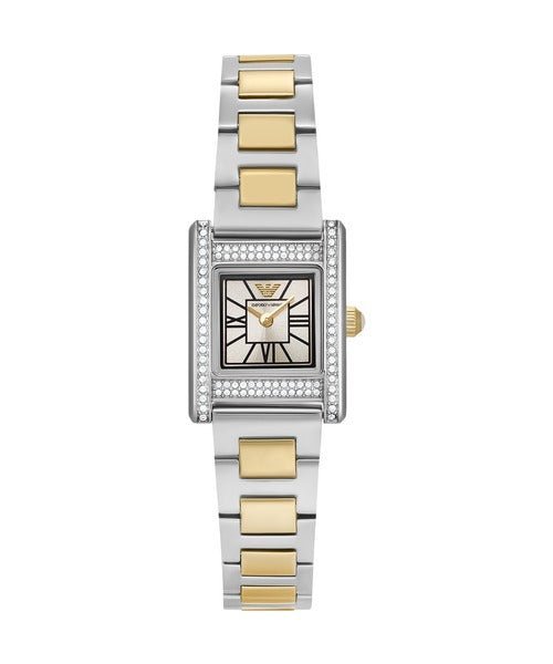 Emporio Armani Genni Silver Dial and Silver Stainless Steel 42mm Women's Watch | AR11704 | TIME Watches
